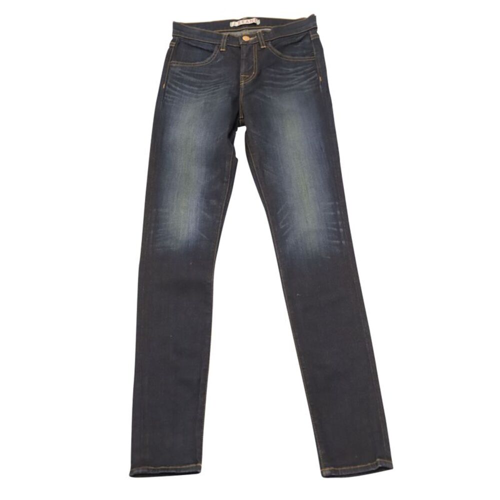 J Brand Maria Skinny Jeans in Dark Blue Cotton